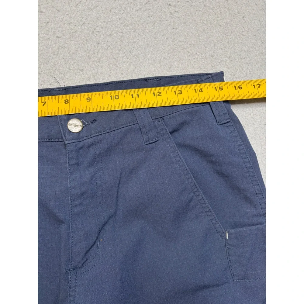 Carhartt Work Pants Women 29x30 Navy Blue Relaxed Fit Ripstop Utility 74533-20
